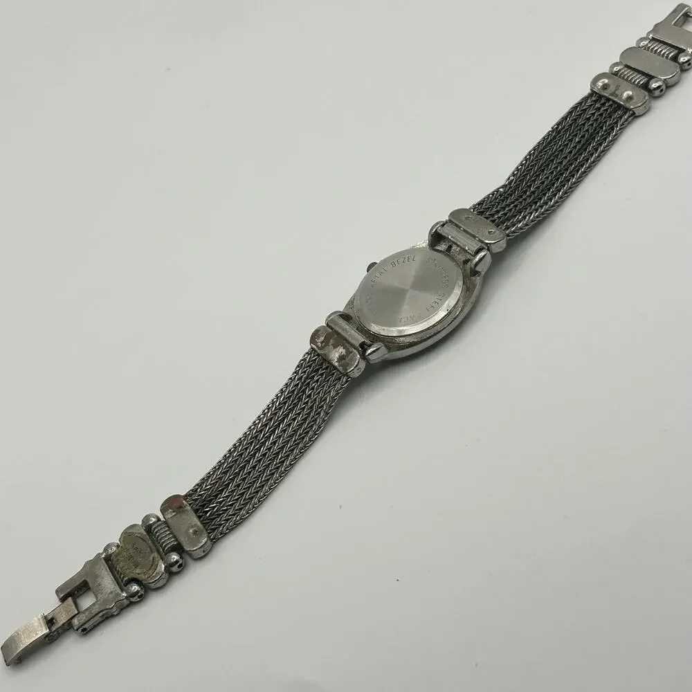 Fitz & Co Silvertone Mother Pearl Dial Ladies Fashion Watch Working New Battery